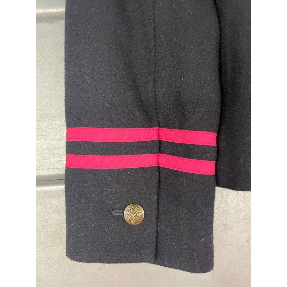 American Eagle Blazer Jacket Womens Small Wool Black Peacoat Pink Quilt Lined - Picture 11 of 12